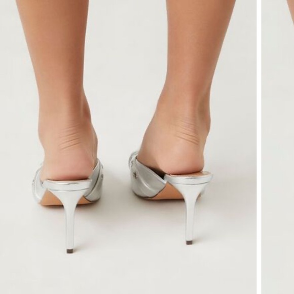 Brand new, never worn. Silver metallic pointy toe heels. So cute! Size 7. - Picture 4 of 6